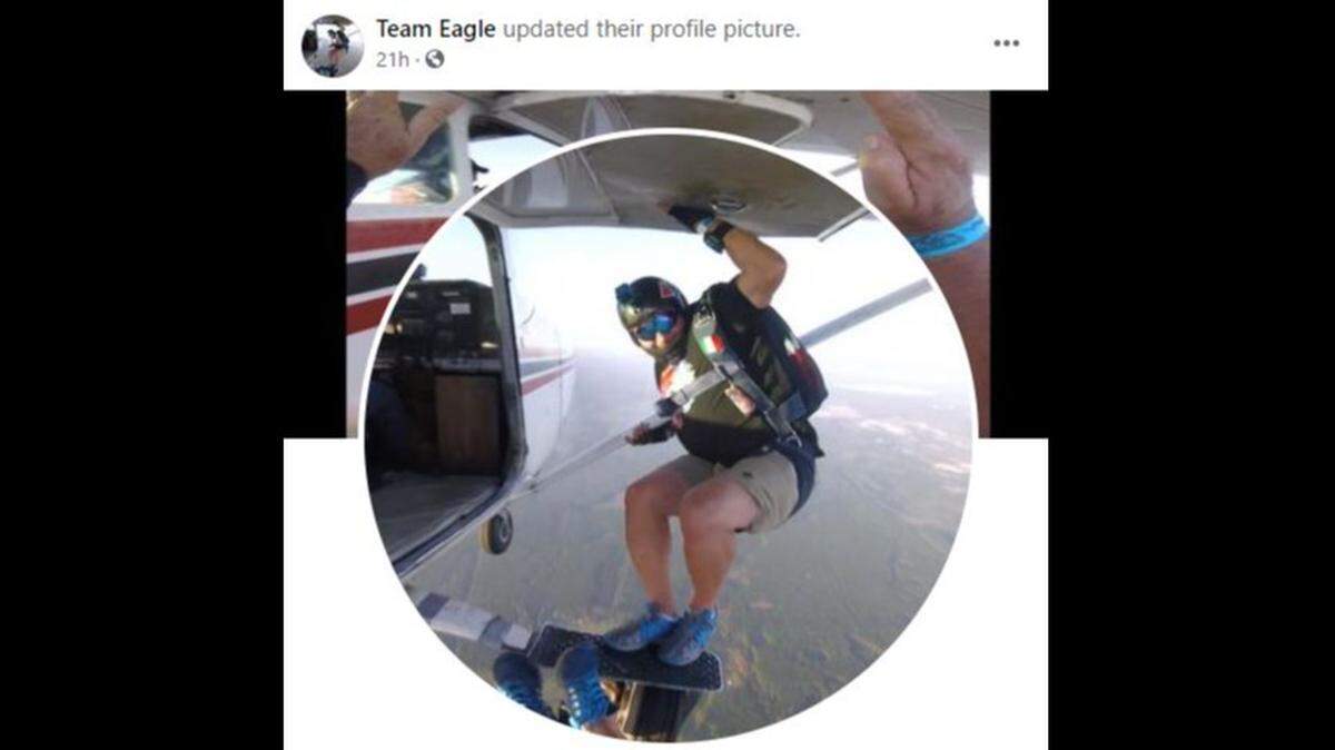 Team Eagle changed its Facebook profile photo to a photo of Yuset Hernandez before his last jump.