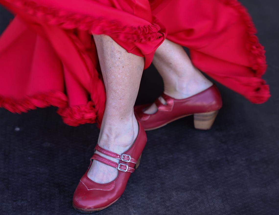 Flamenco dancer Alessandra Torres performs at the Coconut Grove Festival.