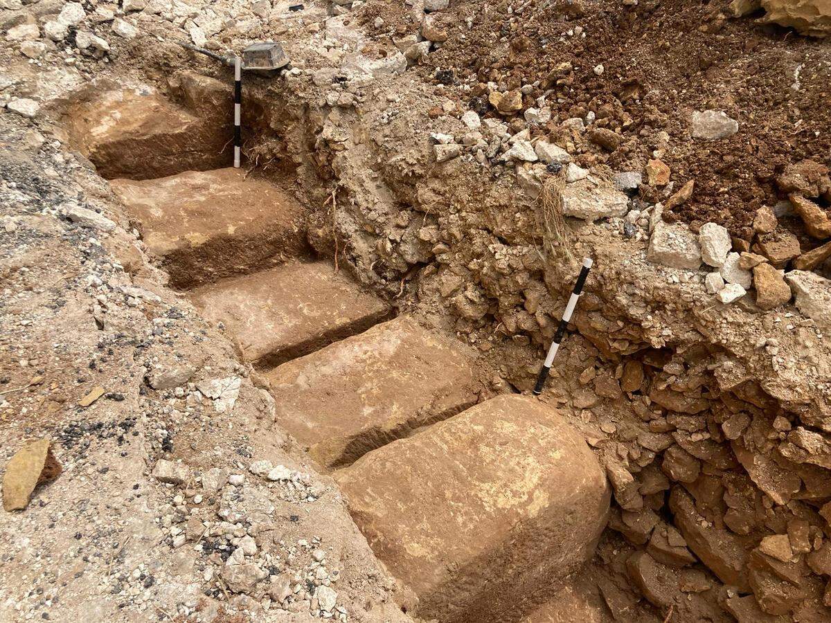 Part of the quarry after further excavation.