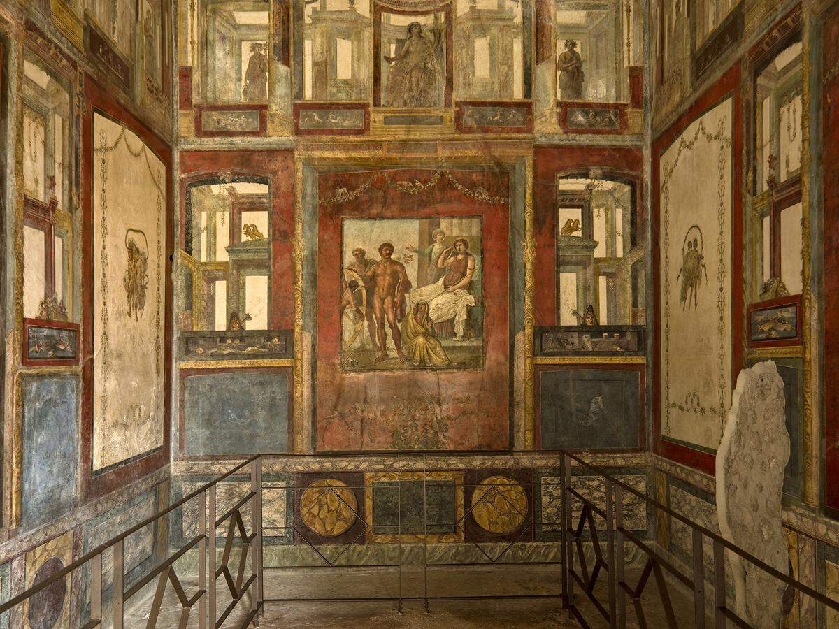 The restored room of Ixion that opens to the garden.