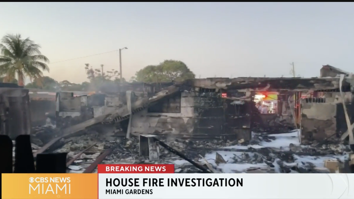 A fire in Miami Gardens destroyed a home, killing two people early Wednesday morning, May 7, 2025.