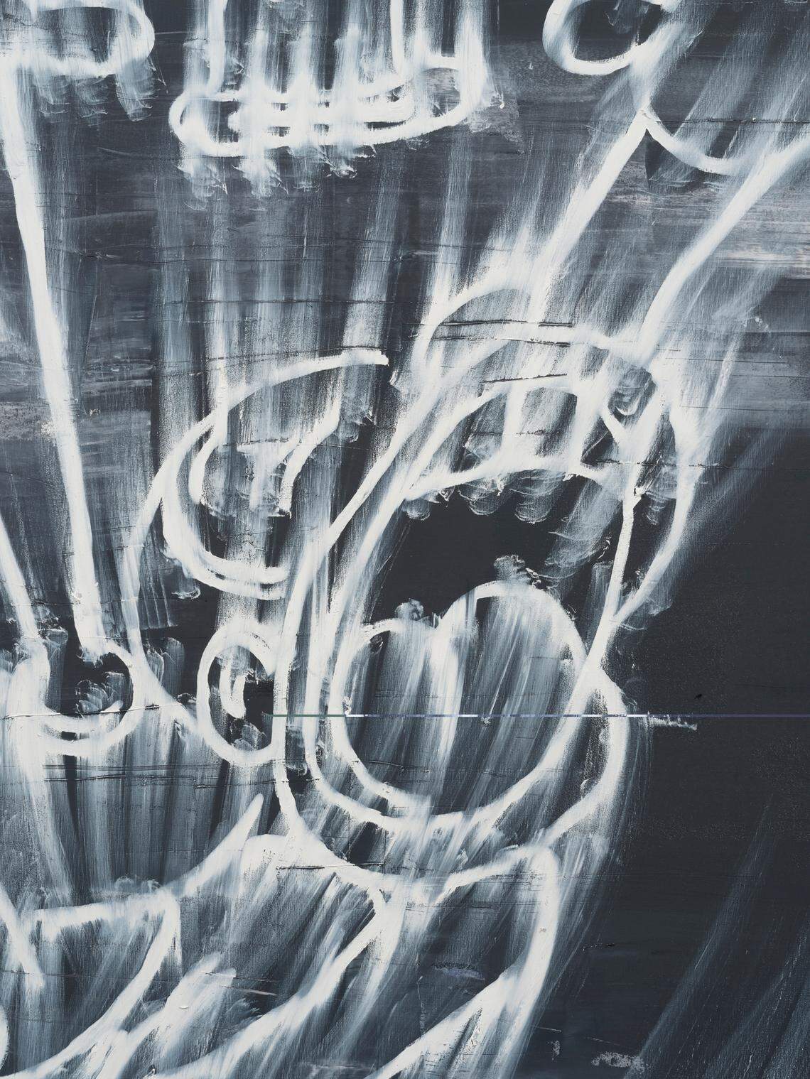 Detail of “Hold Up, Wait a Minute,” 2021, by Gary Simmons, will be showcased at Perez Art Museum Miami this winter.