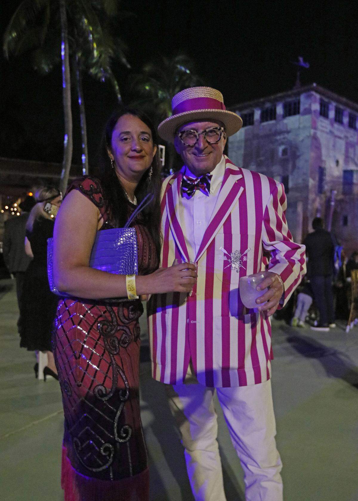 Zineb Harvey and Robert Gemignani attend the Coral Gables centennial concert on Sunday, Dec. 7, 2025, in Coral Gables, Florida.