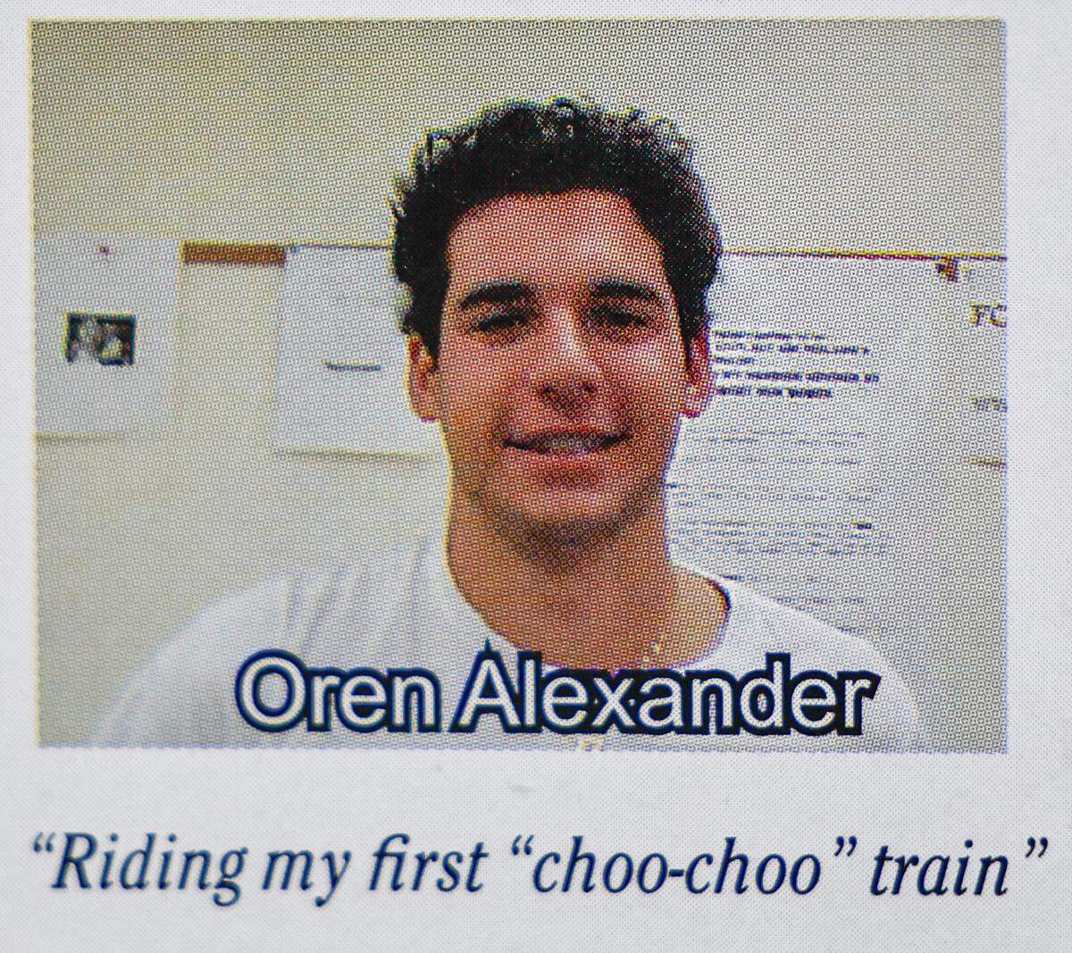 Oren Alexander quoted in his senior yearbook.  