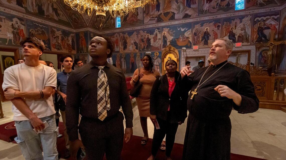 This South Florida church, floor to ceiling in religious art, offers a portal to the past