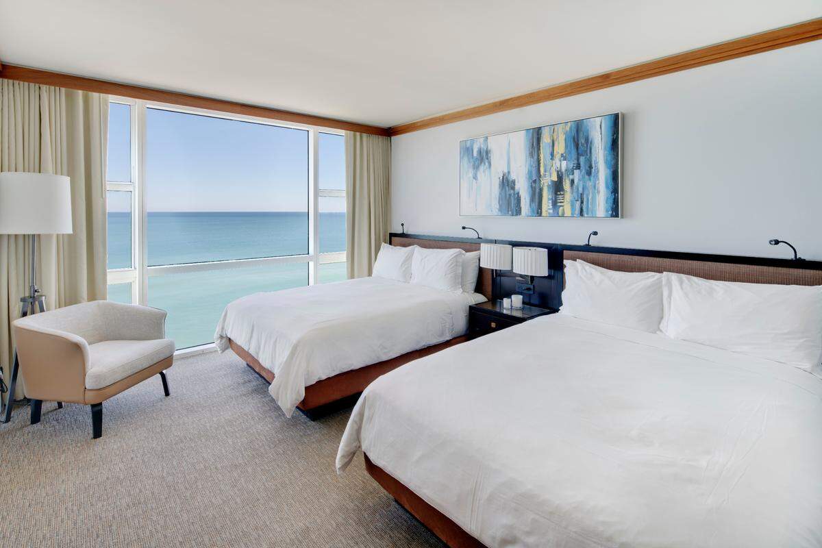 A pristine oceanfront double room.