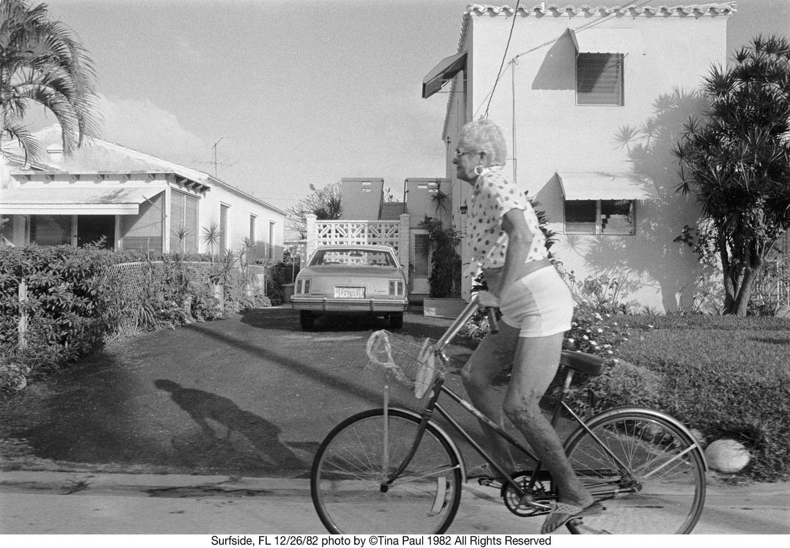 Scenes from Surfside in 1982, one year after the Champlain Towers were built, and when many Cuban grandparents began to move into the building. 12/26/82 photo by ©Tina Paul 1982 All Rights Reserved