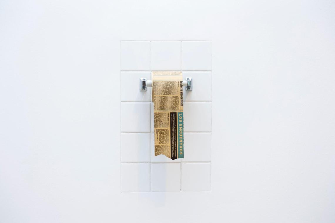‘Papel periódico’ by Wilfredo Prieto at “You Know Who You Are.” 