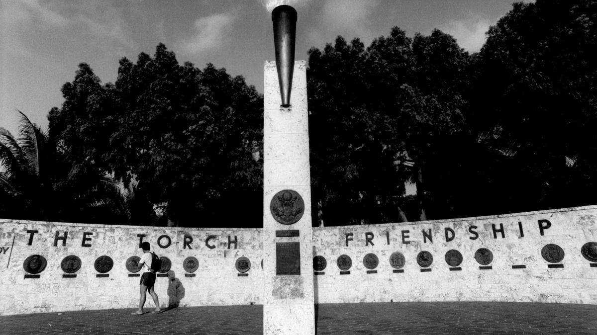 What is that torch along the bay in downtown Miami? Get the backstory