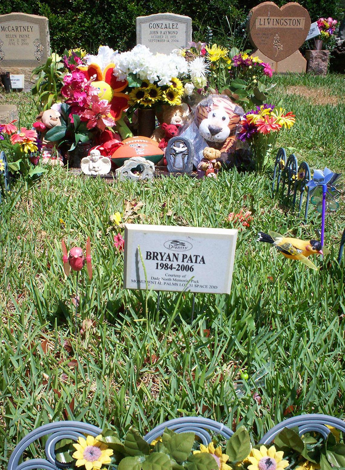 Bryan Pata’s gravesite.