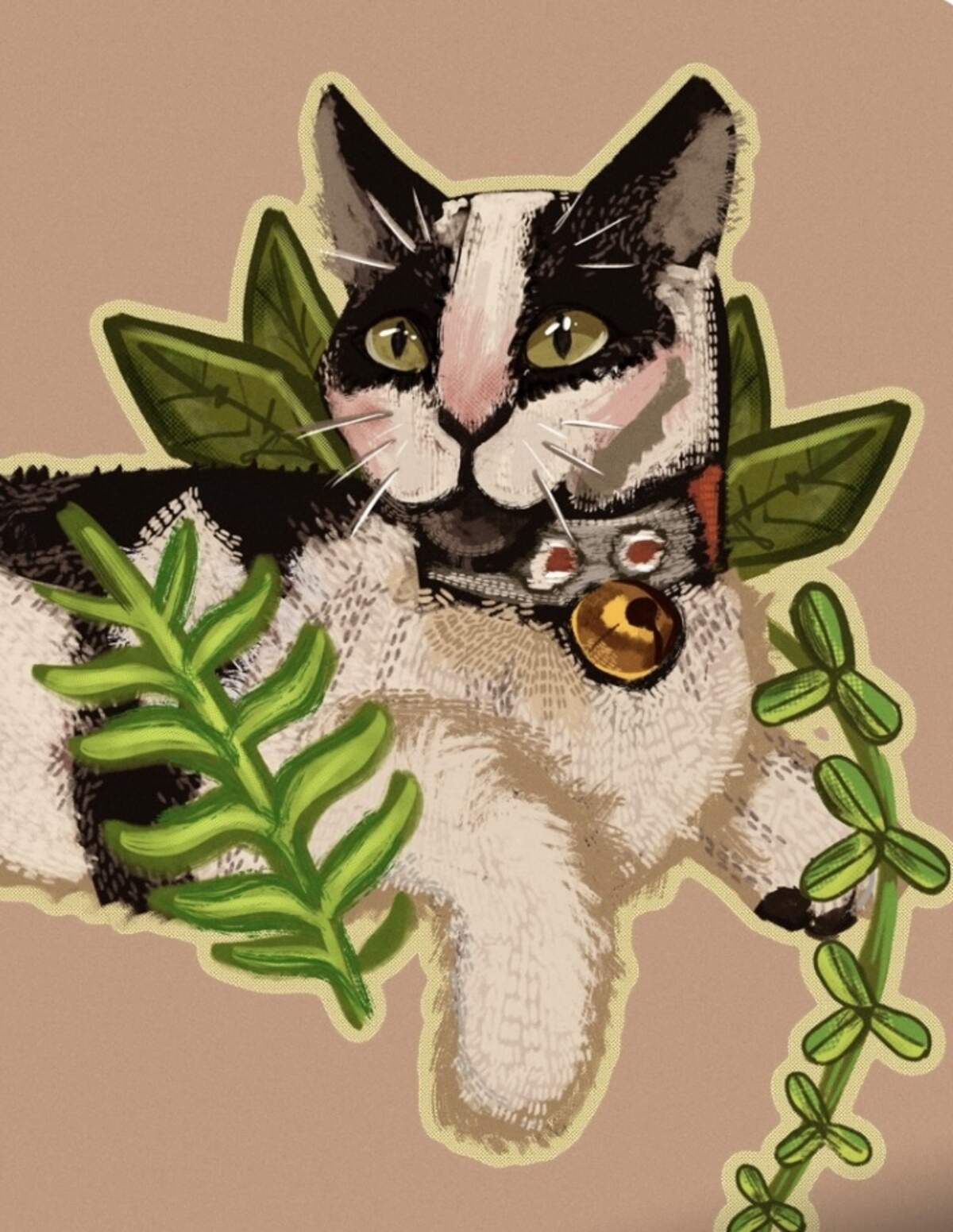 A portrait of Carrot made by the daughter of one of Sadia Raja's neighbors.