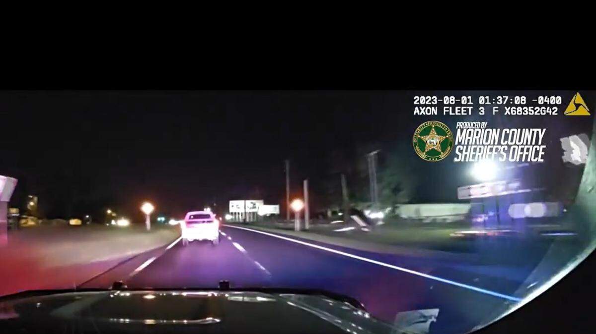 A convicted felon was arrested during a routine traffic stop in Ocala, Florida, according to the Marion County Sheriff’s Office.
