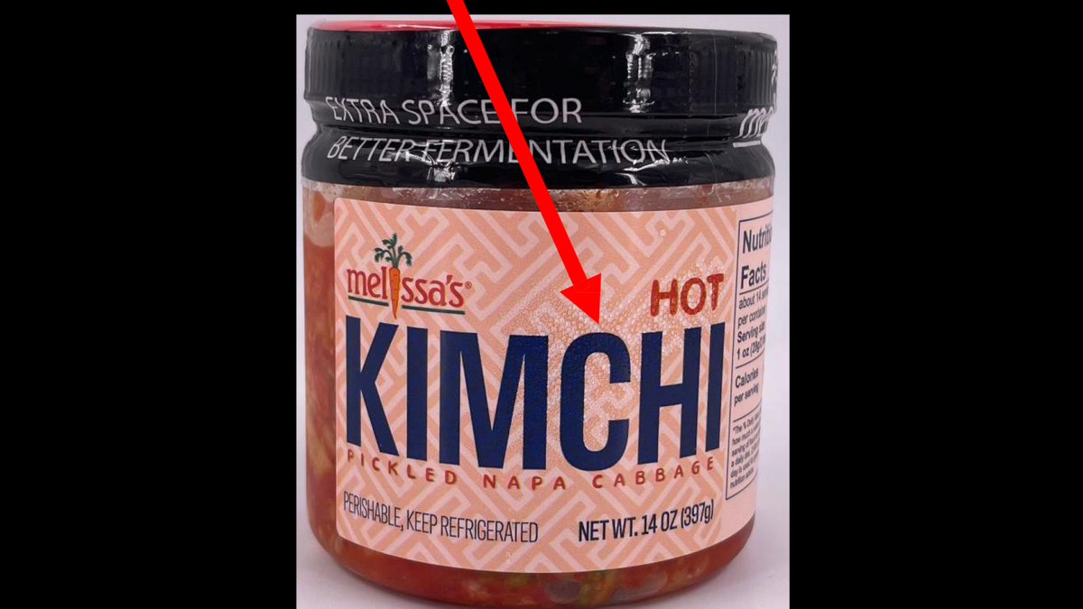 A 14-ounce jar of Melissa’s Kimchi Hot