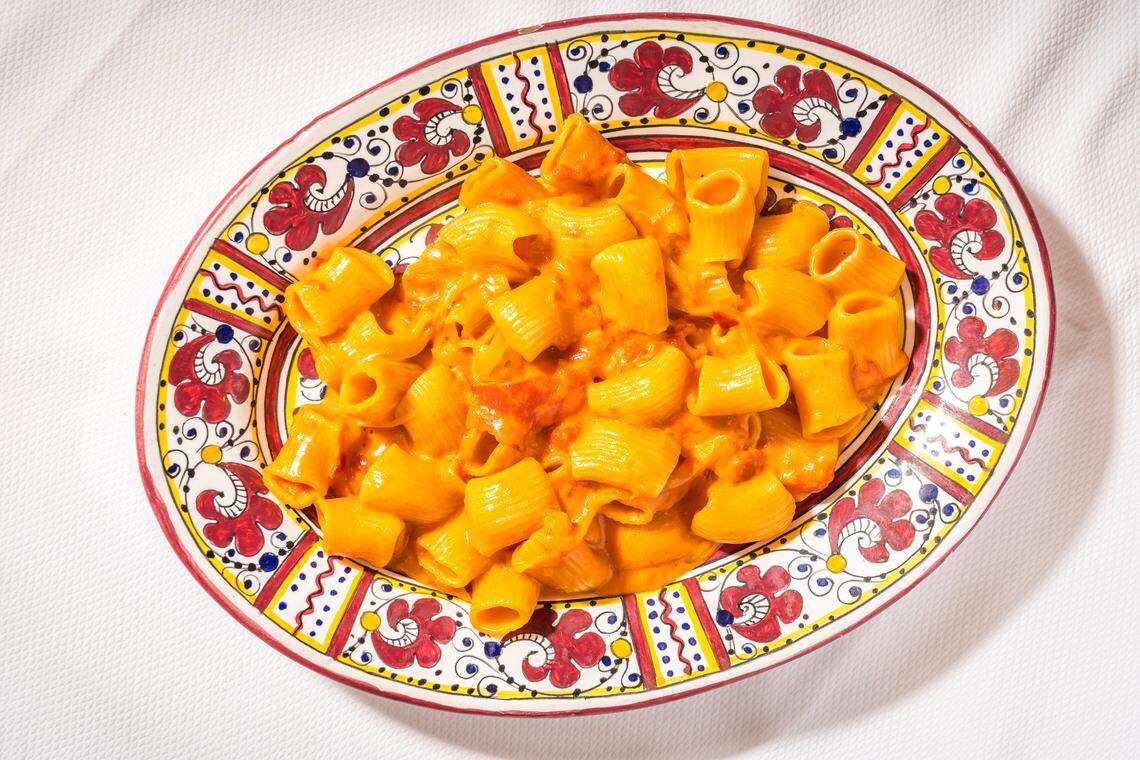 Spicy rigatoni at Carbone