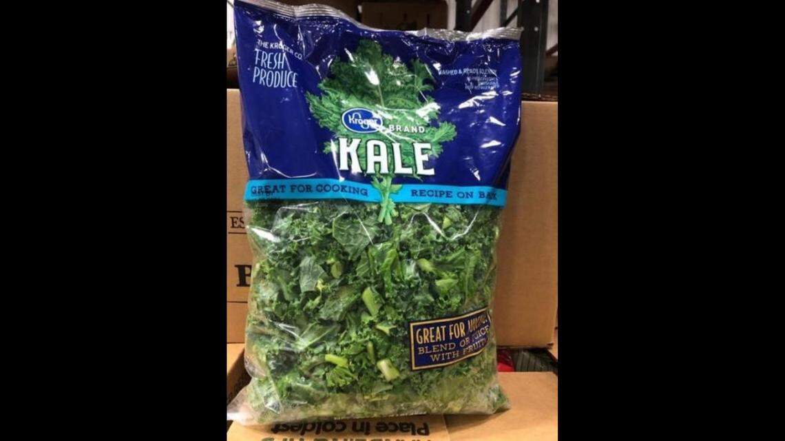 The Kroger Kale 1 pound bag with a UPC 0 11110 18170 1, production code 0009107020-21832 and use by date of Sept. 18, 2021, is one of the Baker Farms kale products involved in a recall due to possible listeria contamination.