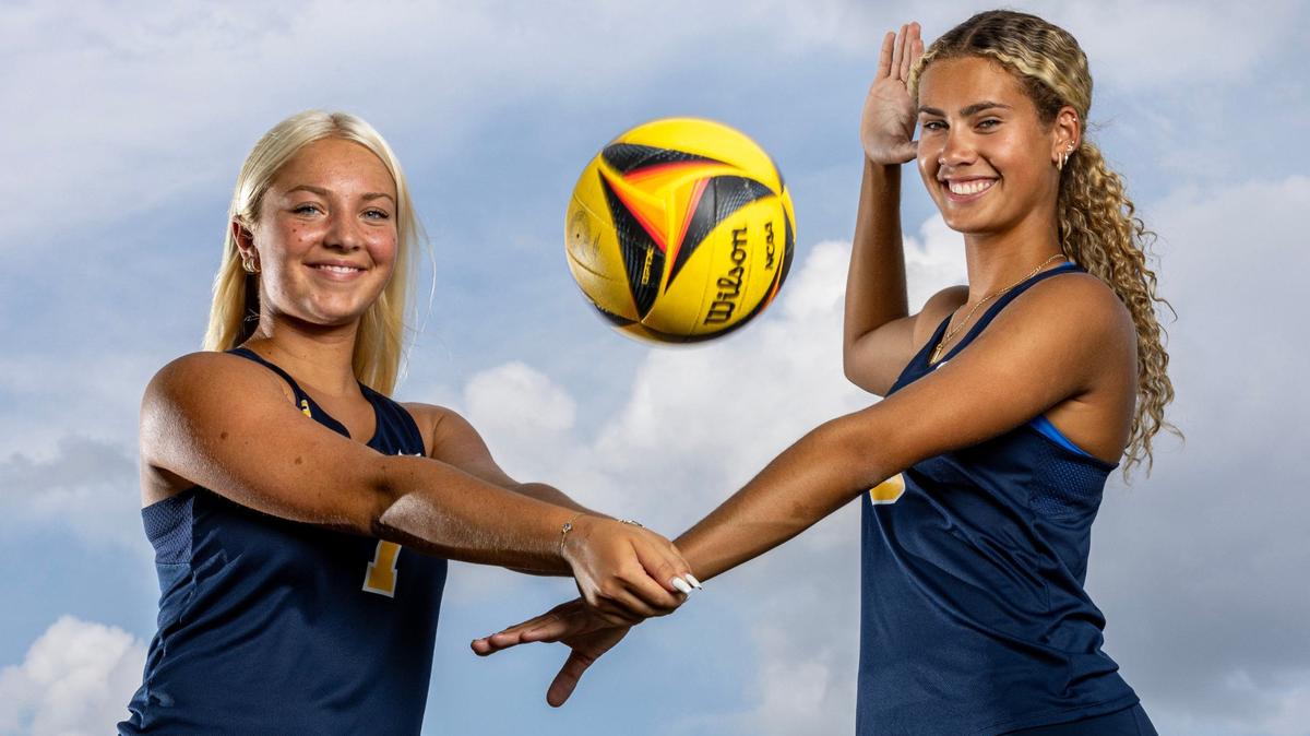 St.Thomas Aquinas High School Beach Volleyball duo Zsa Zsa Ferguson, left, and Zoe Taylor, right, were named Broward Beach Volleyball Players of the Year.