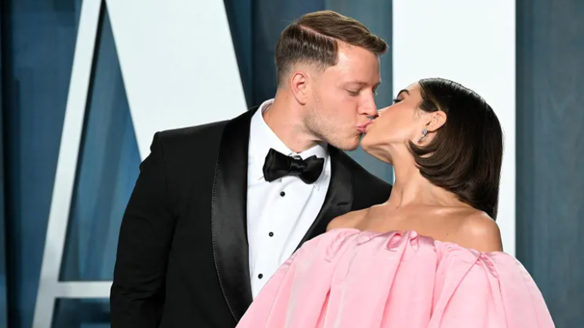 Christian McCaffrey and Olivia Culpo