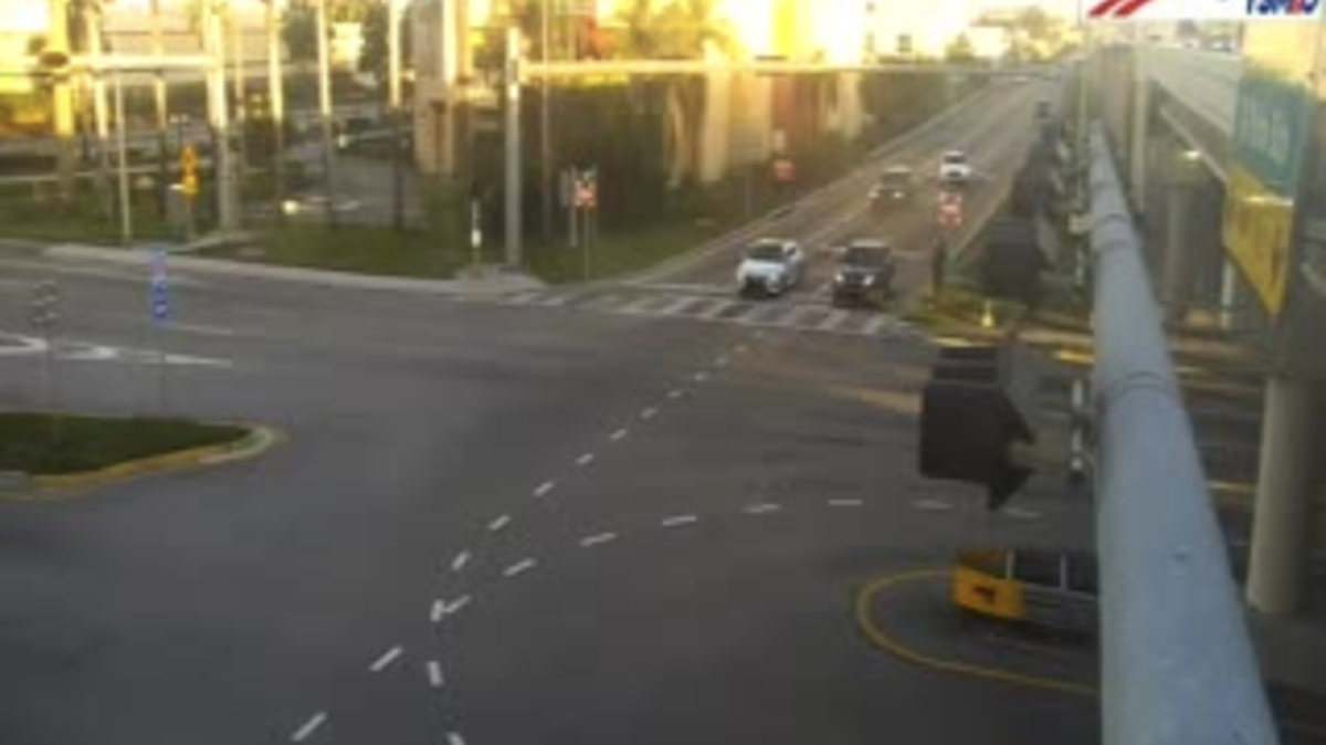 Police shut down lanes in the area of Hallandale Beach Boulevard at Interstate 95 in Broward County Wednesday during a shooting investigation.