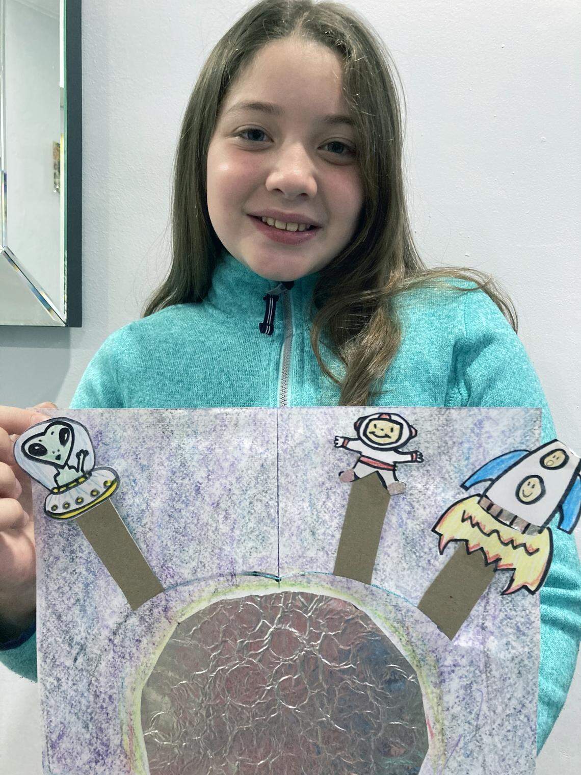 Kaylee, from Auburndale Elementary School, created this art for the Hearts Passion Project.