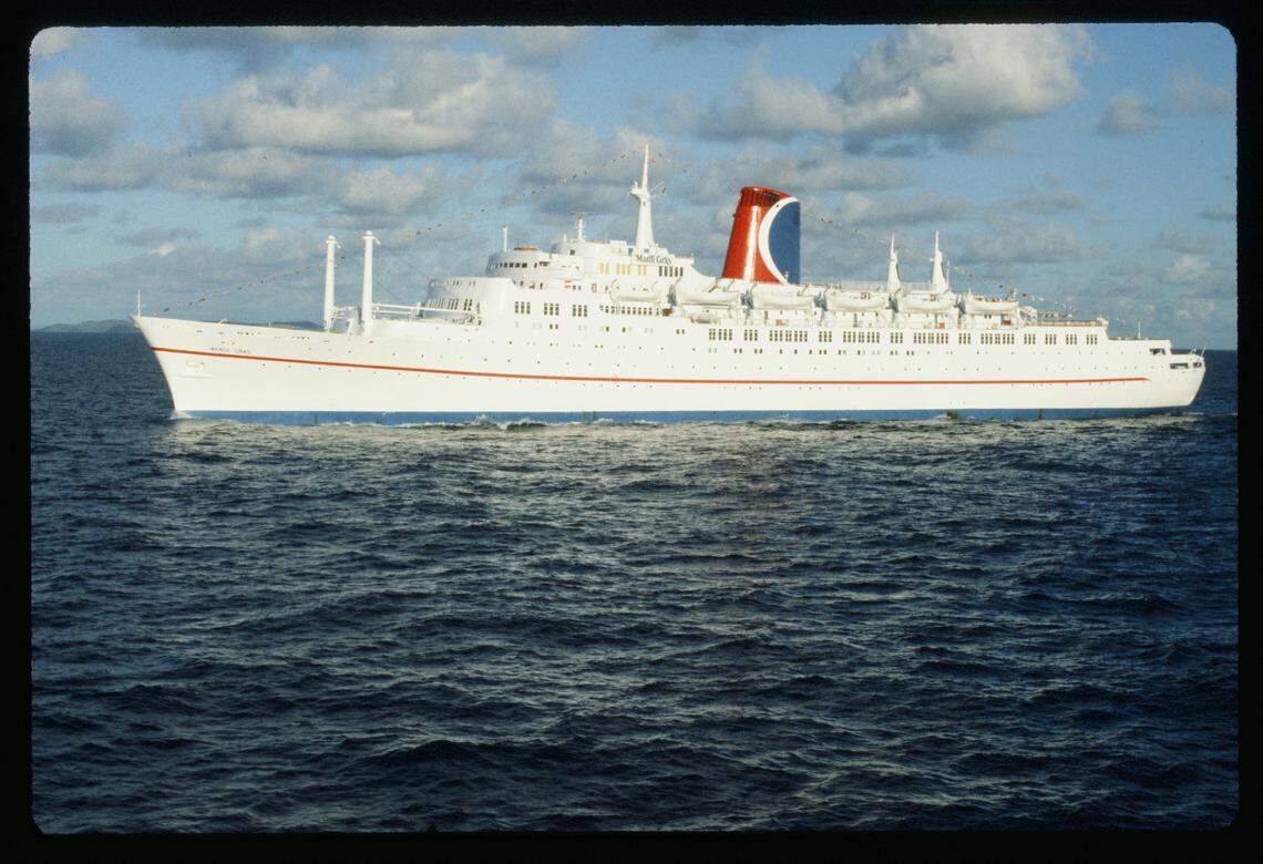 Carnival’s first ship, Mardi Gras, made its maiden voyage in March 1972 from Miami.