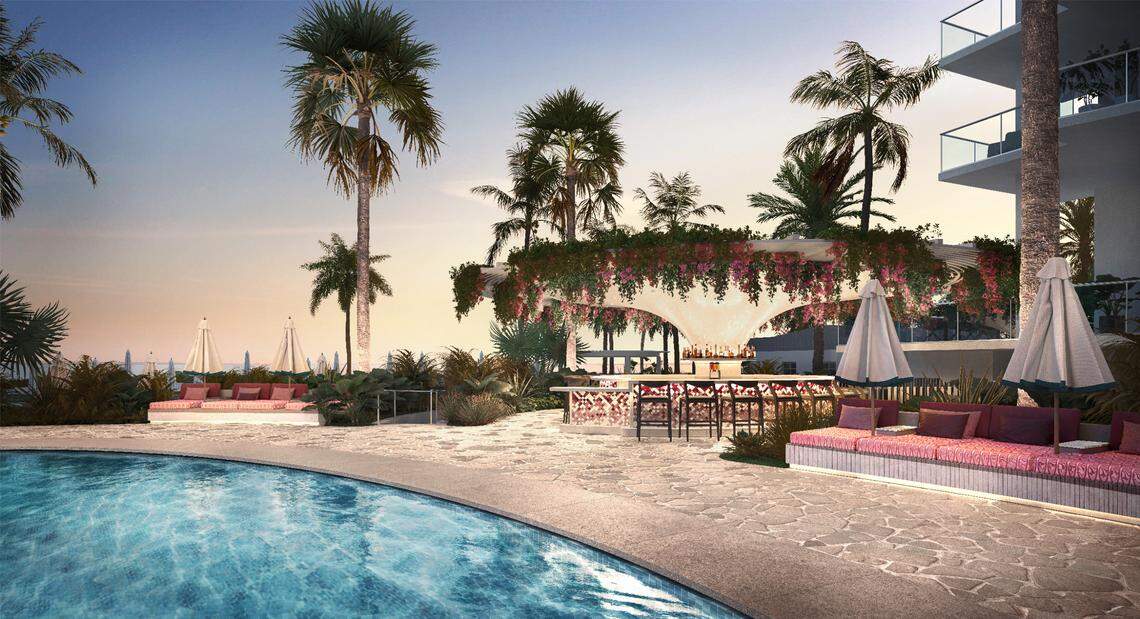 The pool bar is the place to be day and night.