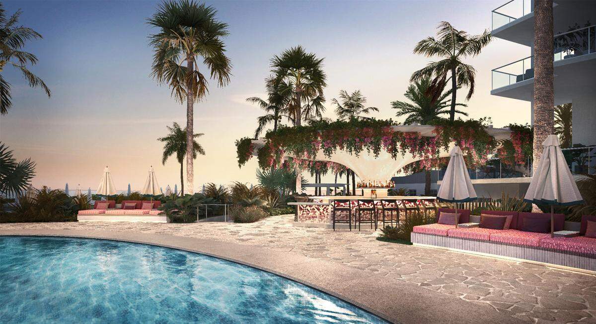 The pool bar is the place to be day and night.