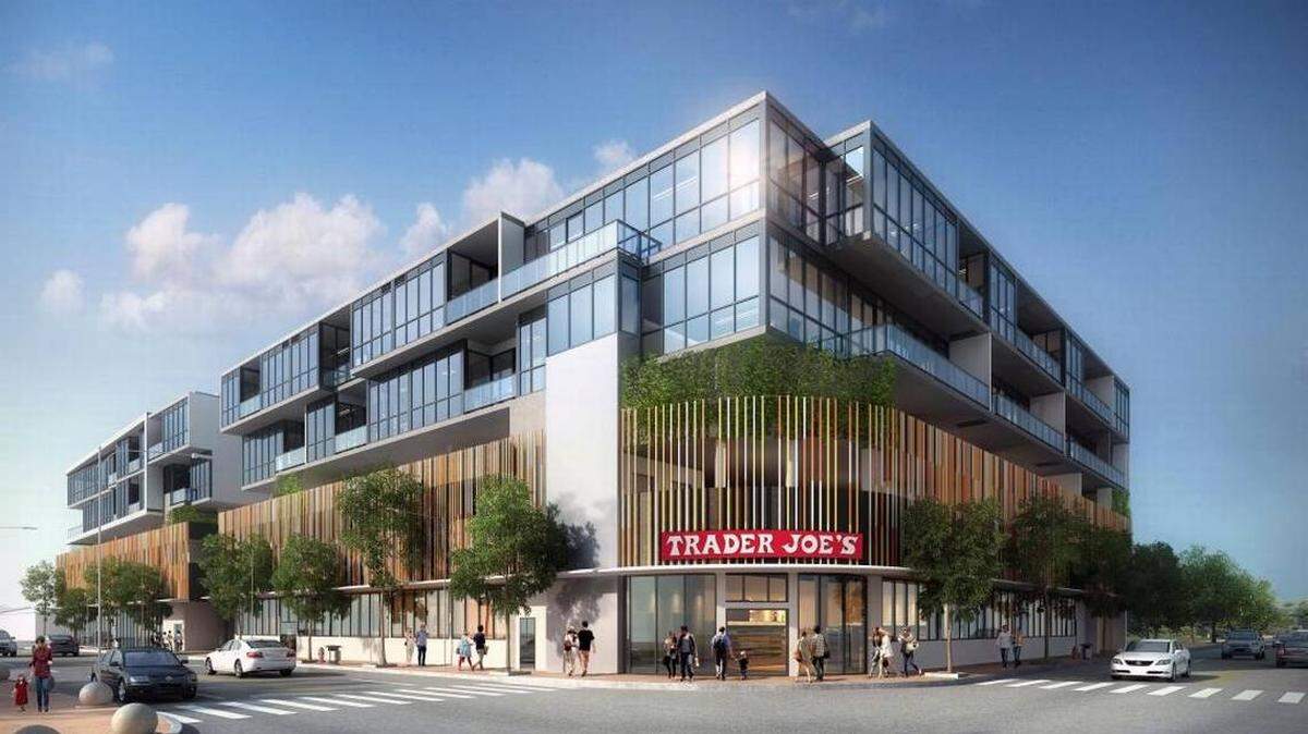 Rendering of the Trader Joe’s at 17 West at the corner of 17th Street and West Avenue
