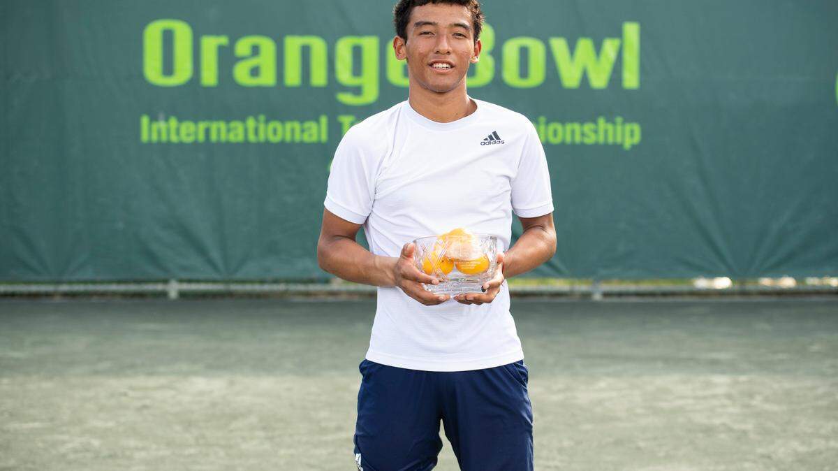 December 12, 2021 - Bruno Kuzuhara - USA in action during the Orange Bowl at the Veltri Tennis Center in Plantation, Florida.