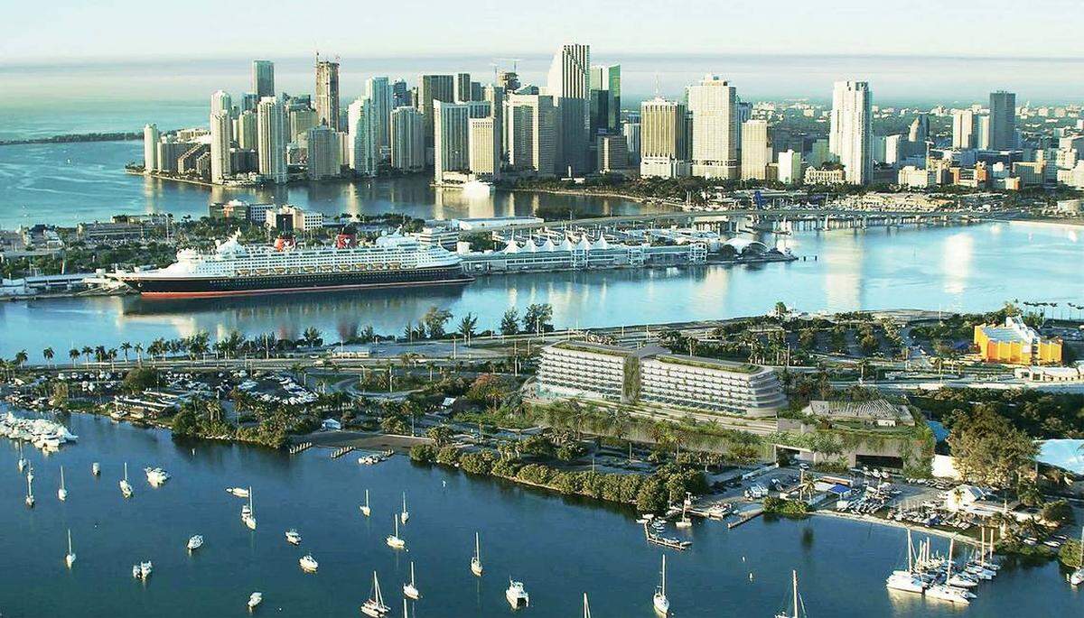 Rendering of a proposed hotel on Jungle Island at Watson Island. Residents on the Venetian Islands are concerned there is not yet enough information on the project for voters to make a decision.