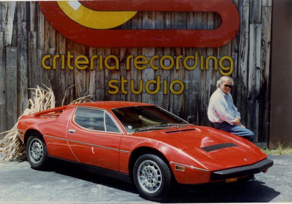 Mack Emerman, Criteria Studios founder, zipped around Miami in a red Maserati in the 1980s. He died in May 2013.
