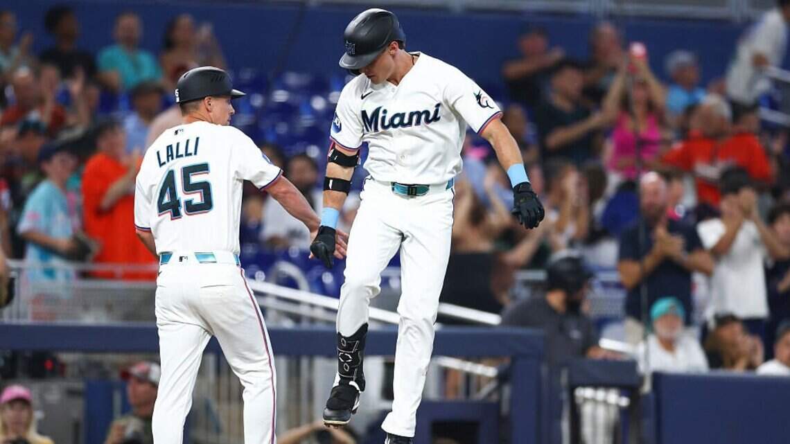 Miami Marlins settle in after Griffin Conine home run to sweep Seattle Mariners