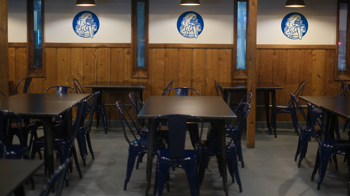 The interior of the cozy Lala’s Burgers in Kendall.