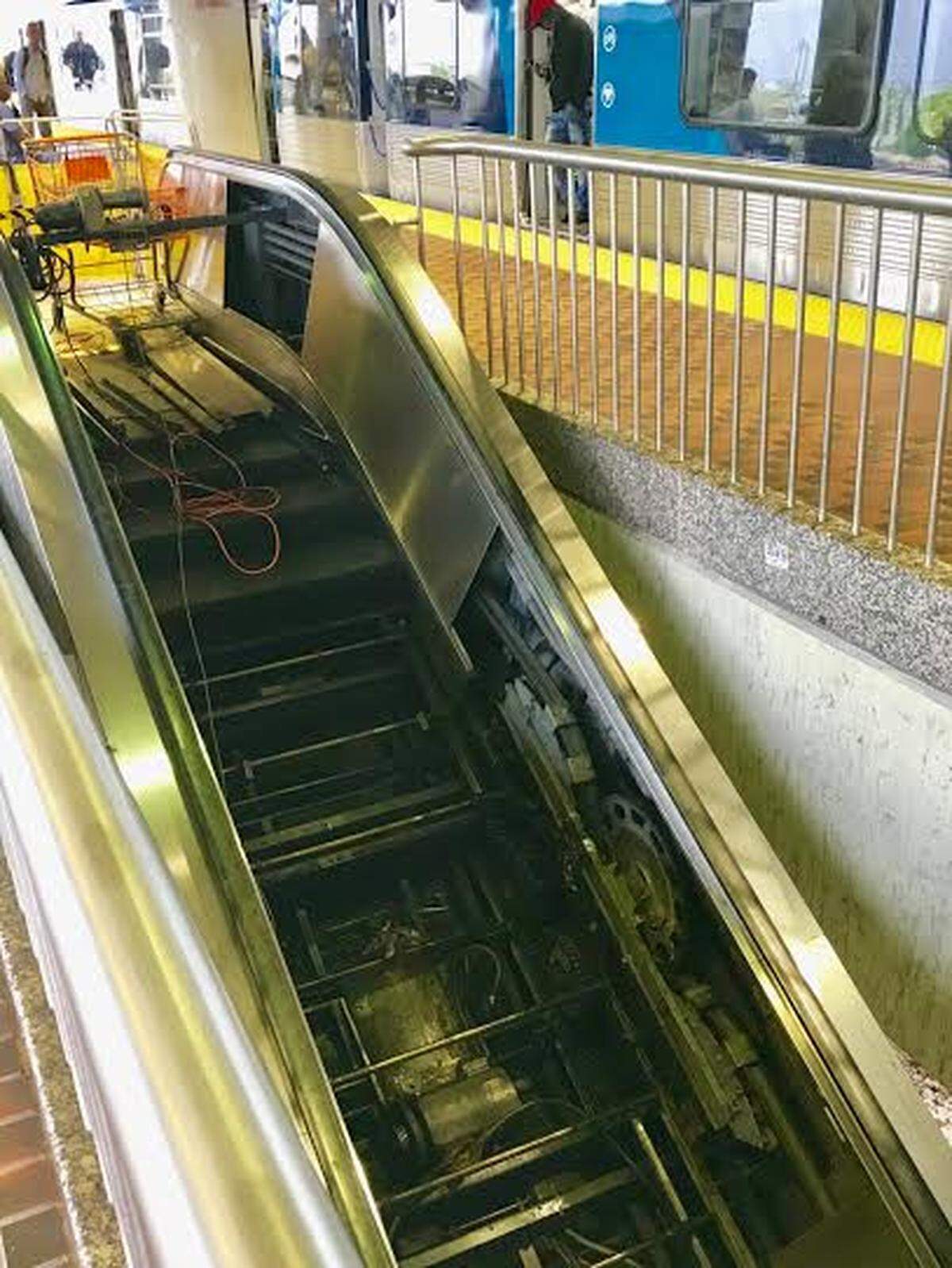 A broken Metrorail station escalator is indicative of a larger maintenance problem, regular riders say.