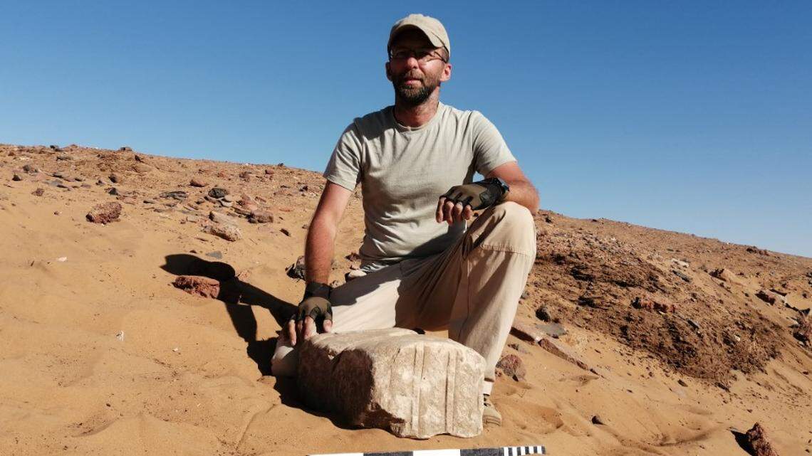 Archaeologists uncovered stones with Egyptian hieroglyphics from over 2,500 years ago, a first-of-its-kind find at Old Dongola, photos show.