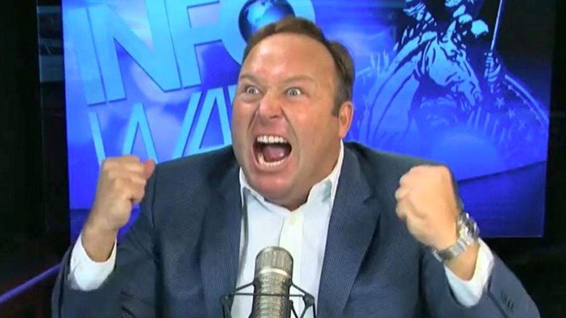 A  controversial player of the times is Alex Jones, creator of InfoWars, and a Libertarian conspiracy theorist.
Jones  has been banned from most social media platforms.