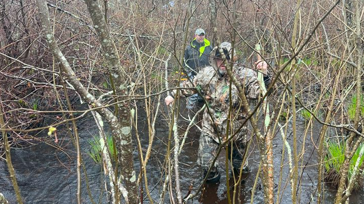 A drone found human skeletal remains while flying over a New Hampshire swamp, officials say.