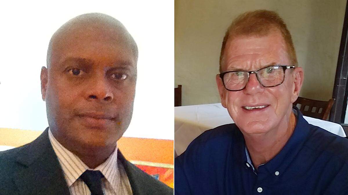 North Bay Village attorney Norman Powell (left) and local blogger Kevin Vericker (right)