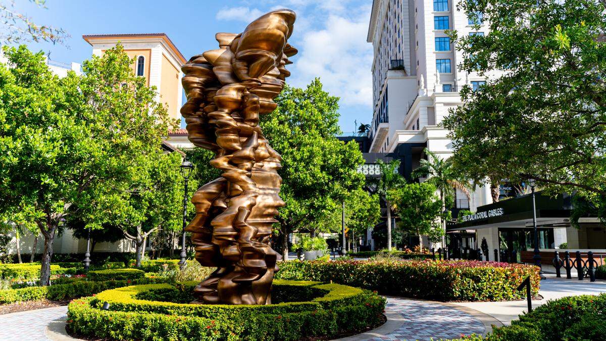 Stroll through the green space and check out the unique art around every corner.
