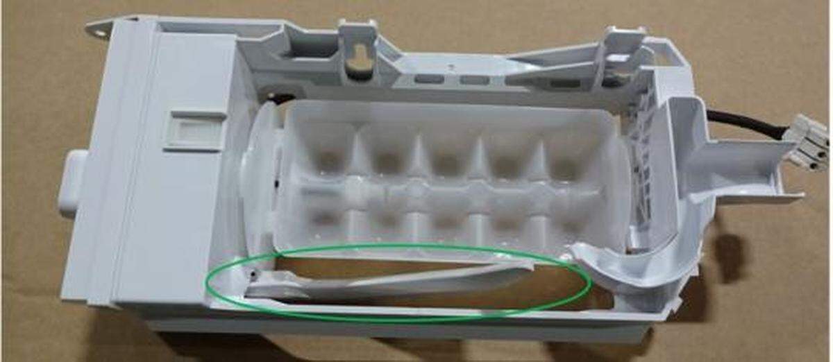 The ice maker ice level detector arm that’s the reason for the recall.