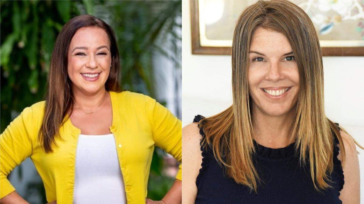 Miami Beach’s Group I City Commission candidates Kristen Rosen Gonzlez (right) and Raquel Pacheco. There is a runoff election Nov. 16 in Groups I and III.