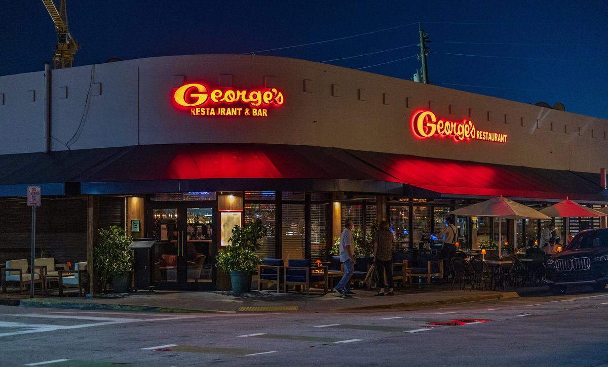 The exterior of George’s Italian Restaurant in North Beach. 