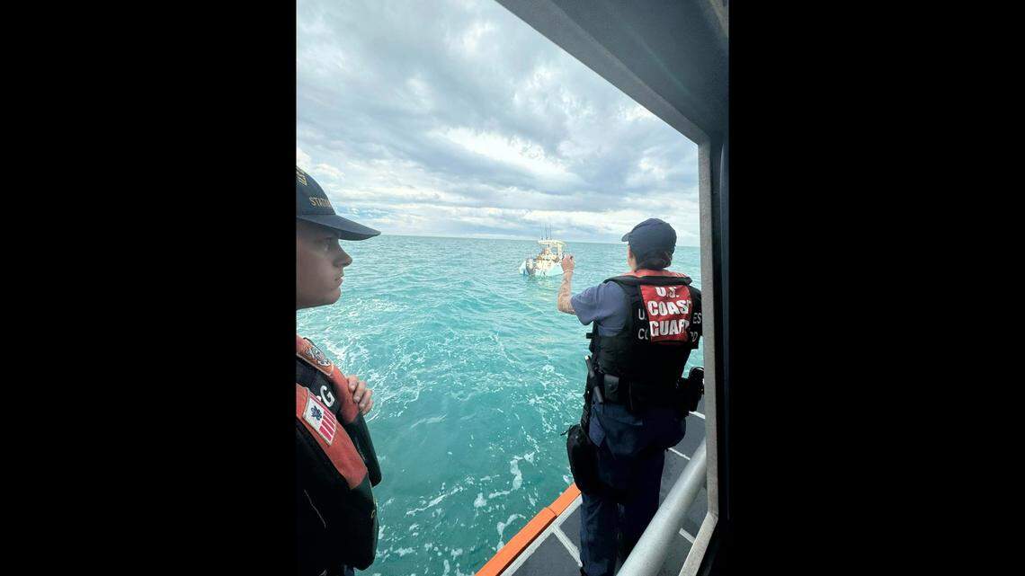 Seven people were rescued after lightning struck a sailboat and hit the captain 2 miles off Cape Canaveral, Florida, the U.S. Coast Guard says.