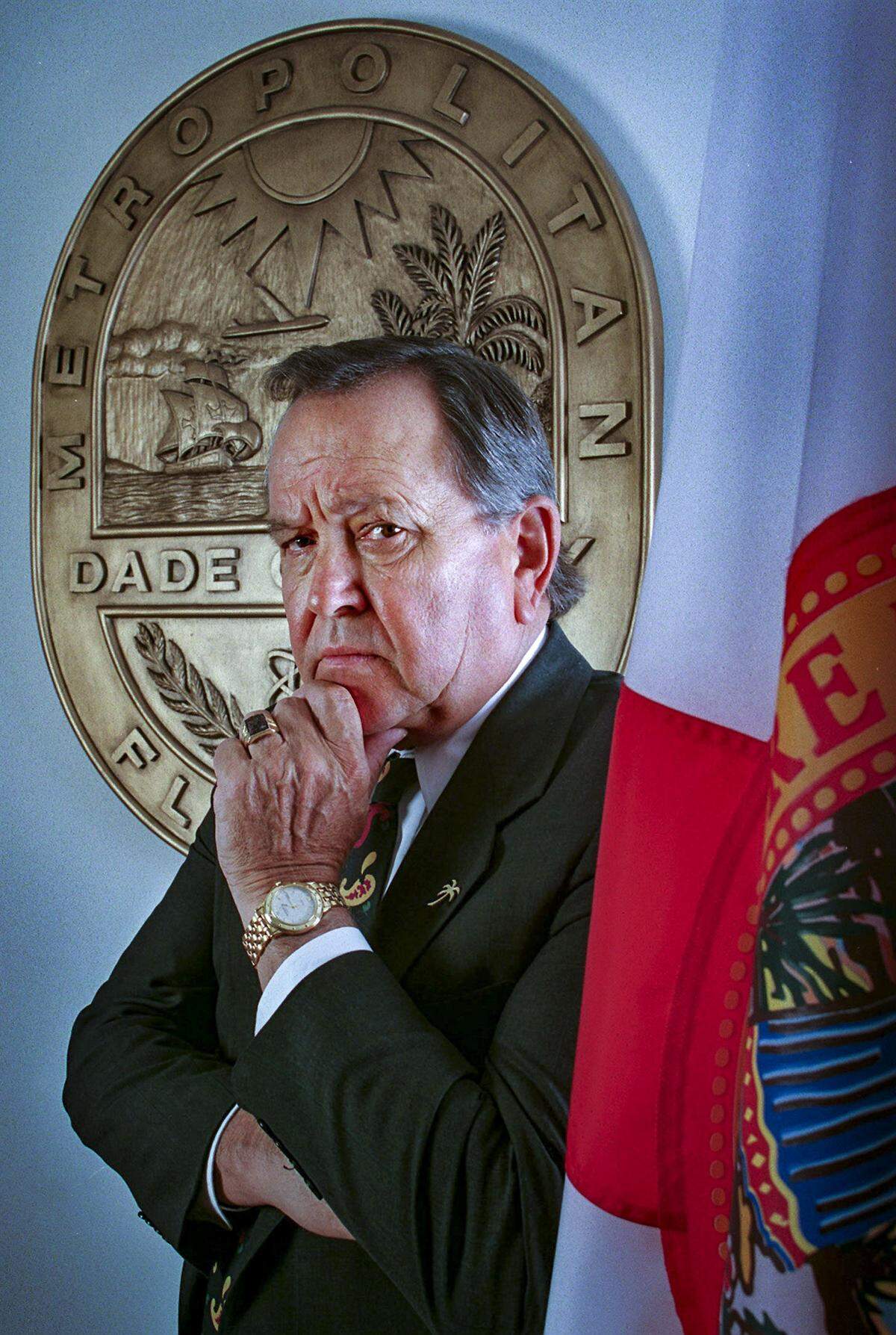 Portrait of Miami-Dade County Manager Merrett R. Stierheim on Aug. 29, 2000.