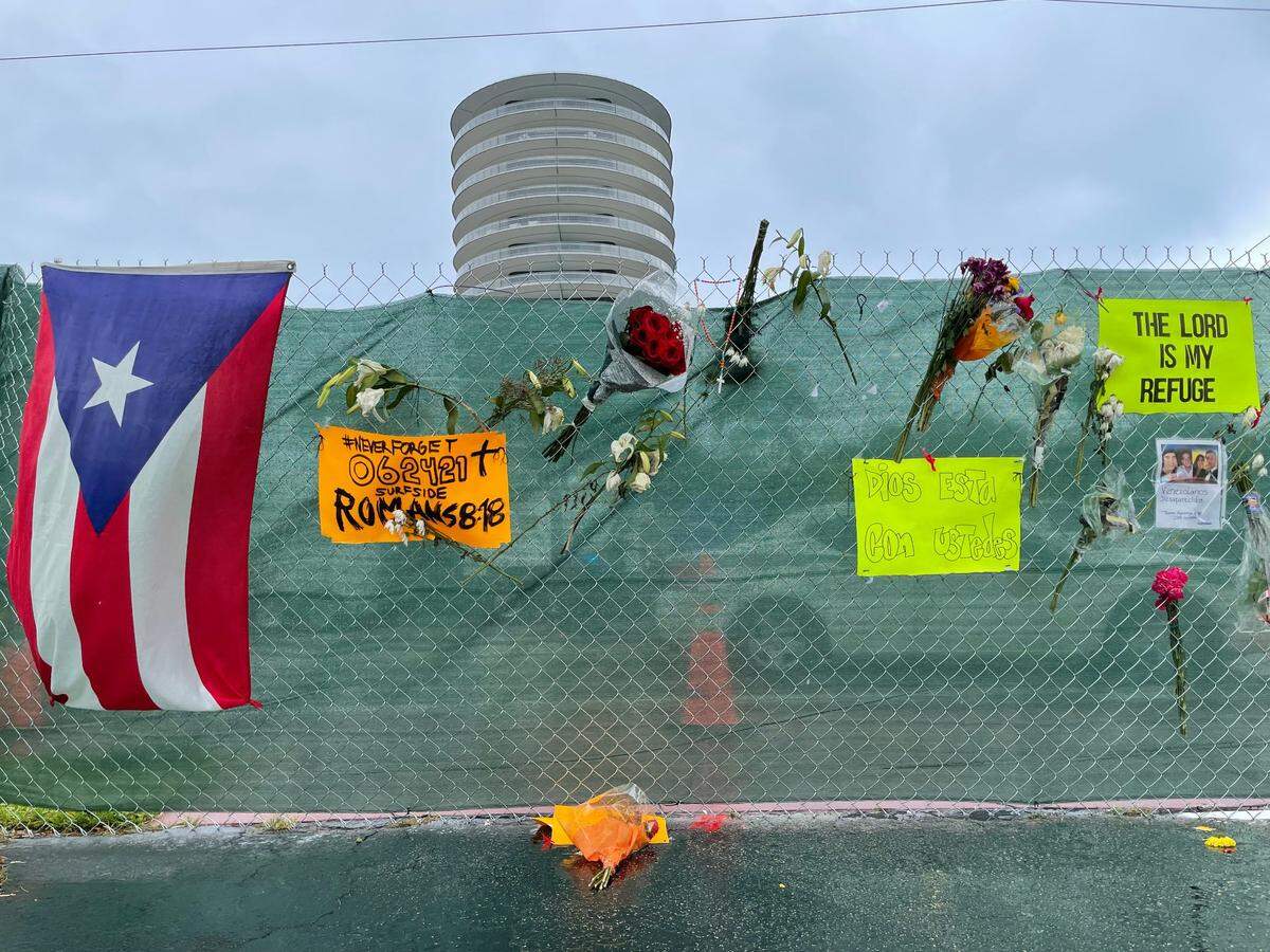 More impromptu memorials have popped up for the victims and the missing in the Champlain Towers condo collapse in Surfside.