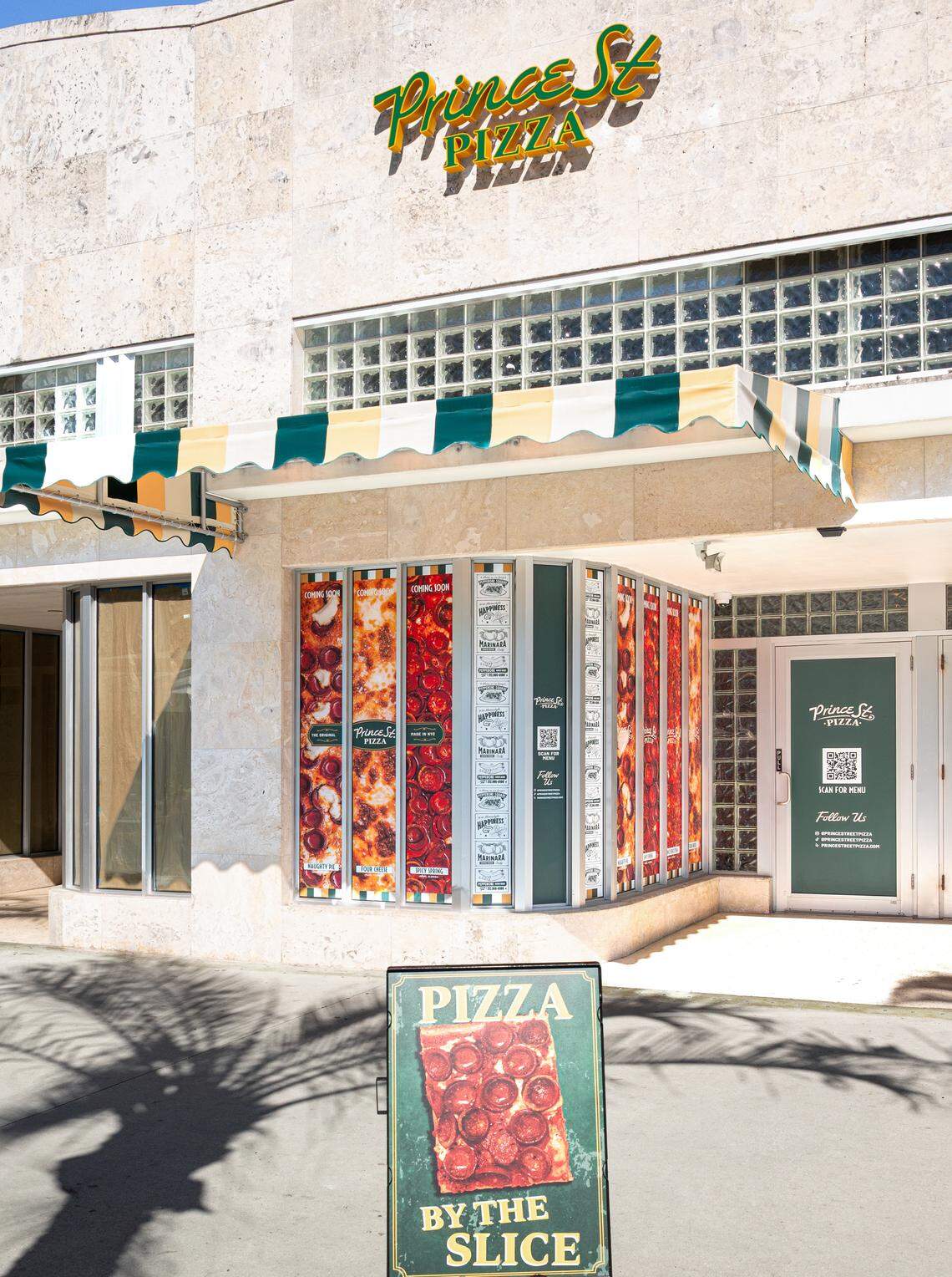 The exterior of Prince Street Pizza, coming soon to Miami Beach.