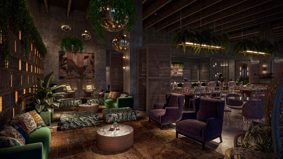 Huacahina has an indoor lounge and private dining area at The Oasis in Wynwood.