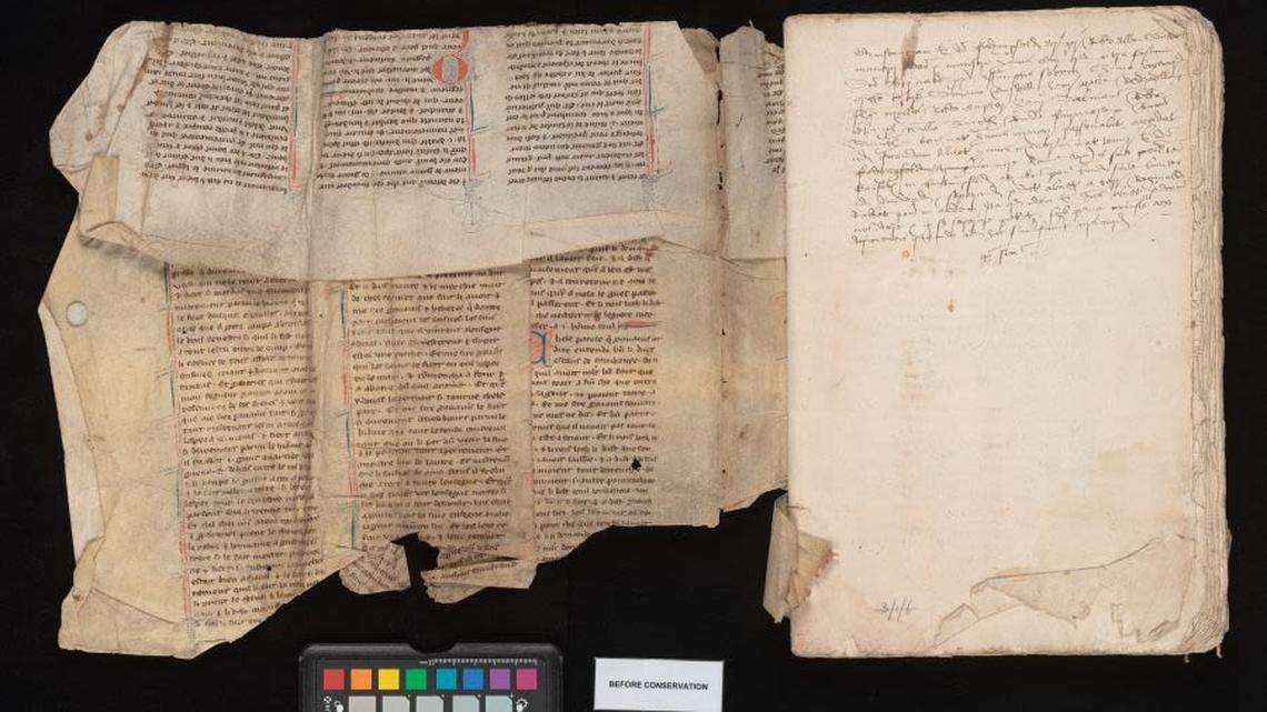 A fragment of manuscript found in the book binding of a 16th-century archival register was actually a famed King Arthur sequel series.