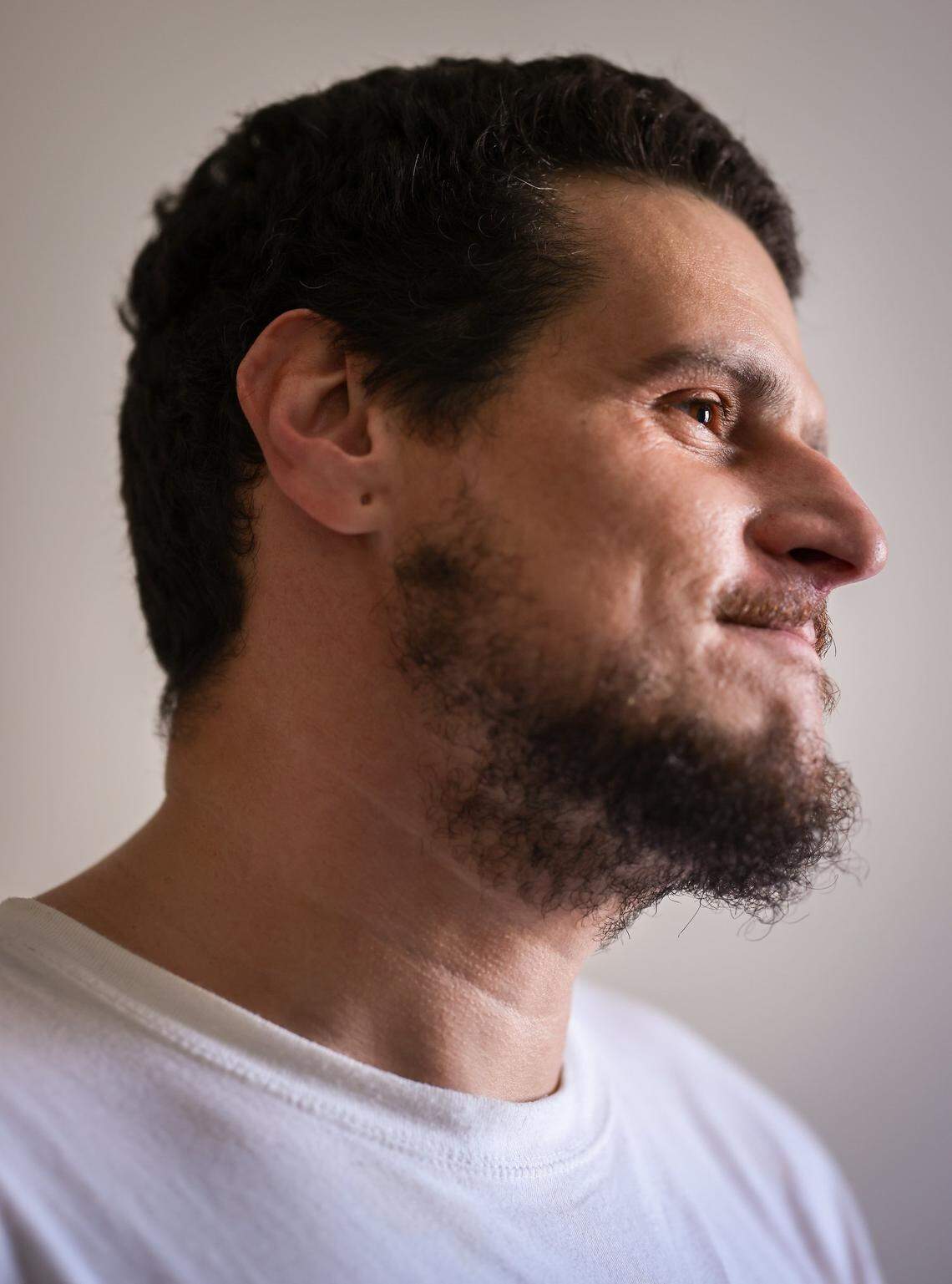 Michael Torres have been living in a motel room with his family for the last six months. He does not know how long they'll be able to afford to stay there, and he reflects on the challenges of being unsheltered on Wednesday, February 25, 2026, in Miami-Dade, Florida.