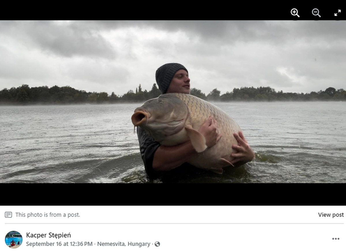 Stępień pushed through bad weather conditions to make a life-changing catch.