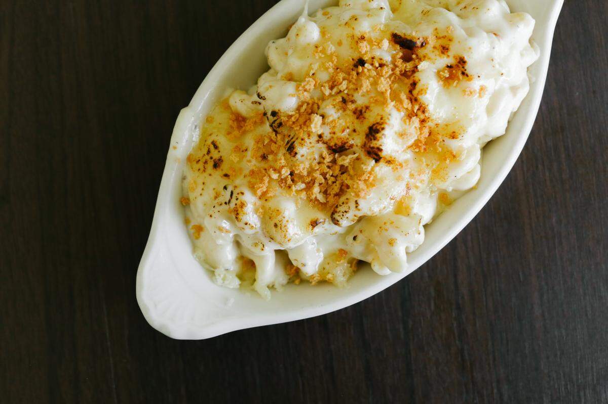 Four-cheese mac and cheese at Shula’s Steak House